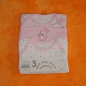 Lot de 3 Bodies roses Ourson Câlin 