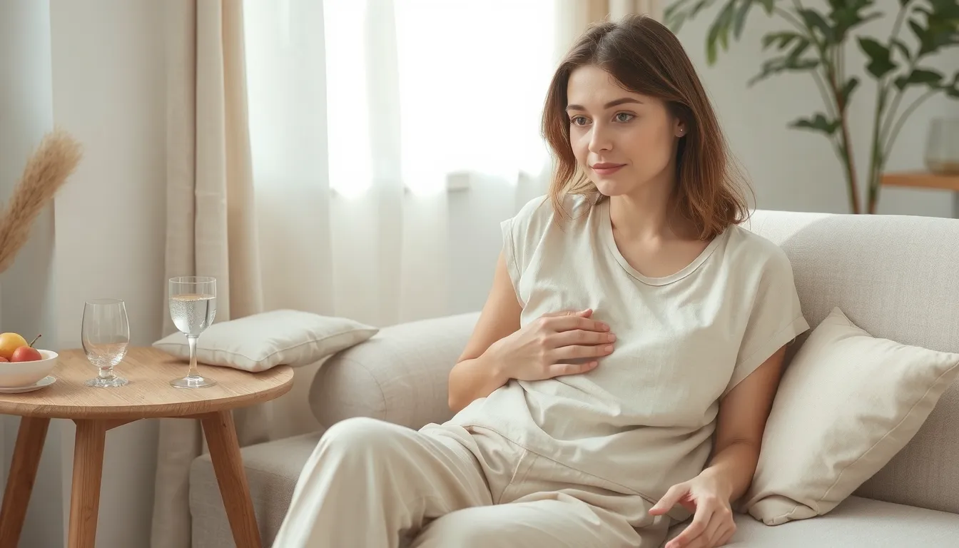 enceinte 1 mois ventre gonflé